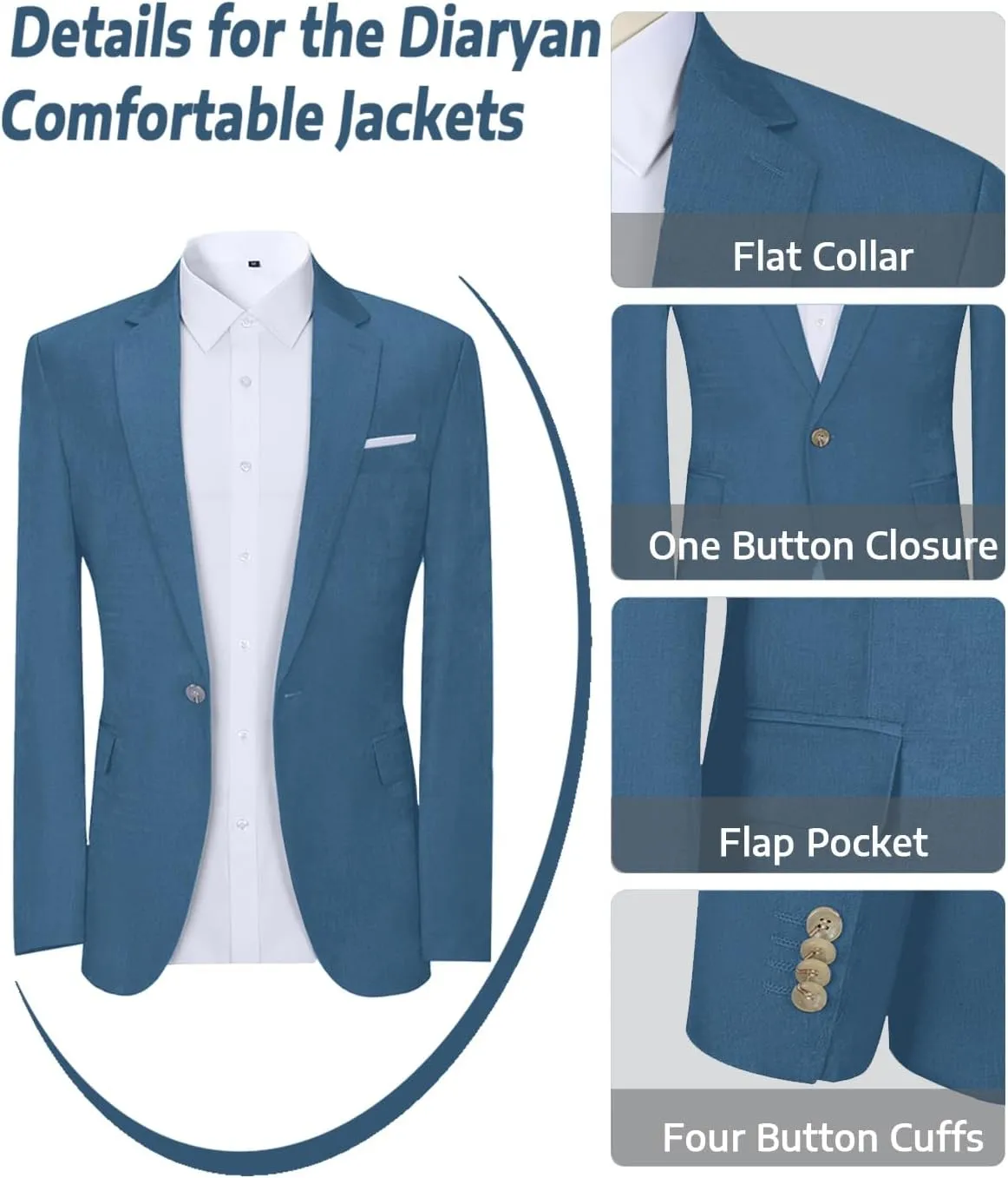 Men's Suit Tencel Linen Two Piece Slim Fit Summer Grooms Wedding Prom Dress Tuxedo Suits for Men Blazer Pants Set
