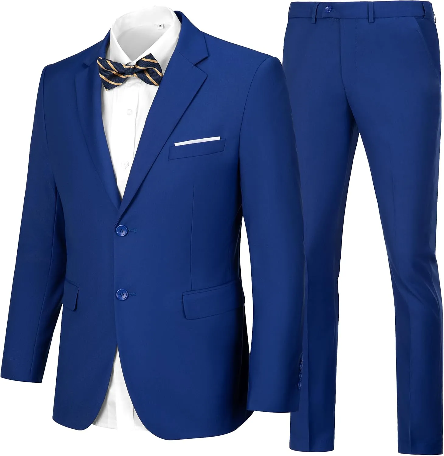 Mens Suits Slim Fit Prom Homecoming Suit for Men Wedding Business Tux Outfit 2 Piece Suit Jacket Blazer ＆Pants Set