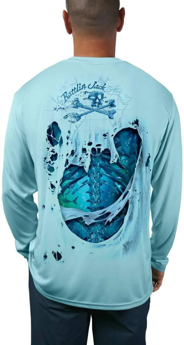 Men's Water Bones UV Long Sleeve Fishing Shirt