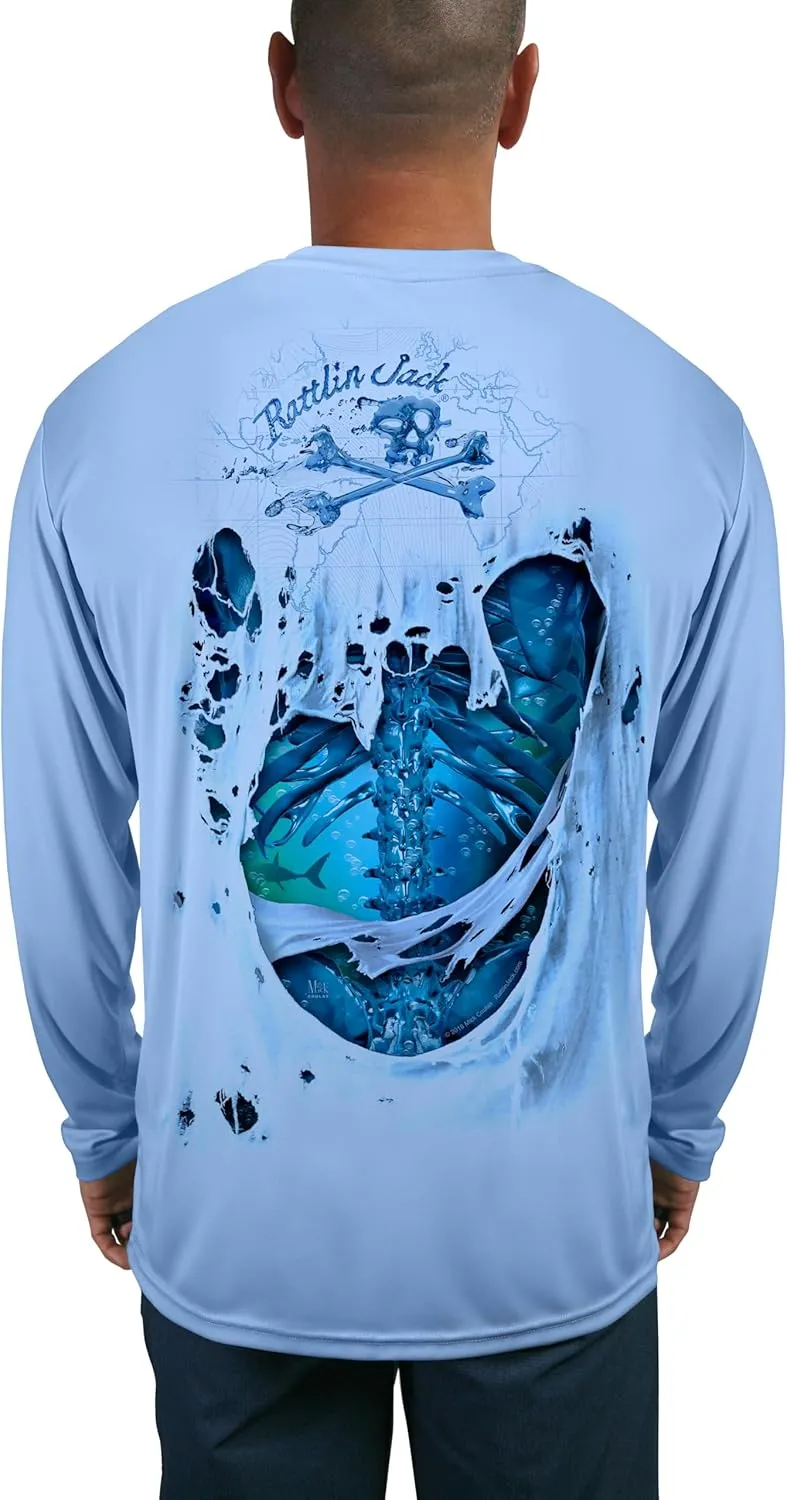 Men's Water Bones UV Long Sleeve Fishing Shirt