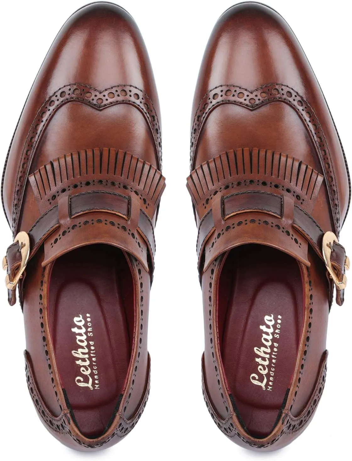 Men's Wingtip Brogue Kiltie Monk Strap Loafer Dress Shoes