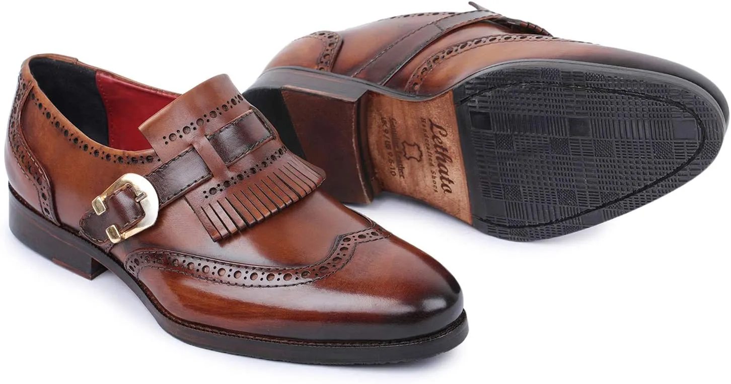 Men's Wingtip Brogue Kiltie Monk Strap Loafer Dress Shoes