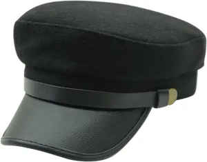 Mens Women Vintage Army Cadet Military Navy Sailor Cap Flat Top Hats