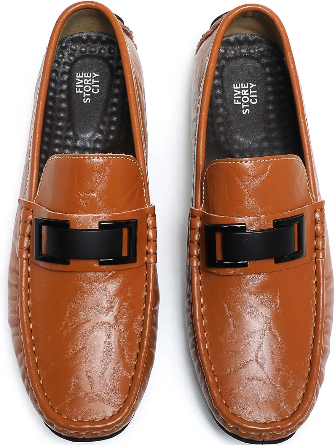 Mens's Loafers Genuine Leather Penny Loafers Slip on Casual Shoes Non Slip Lightweight Office Shoes