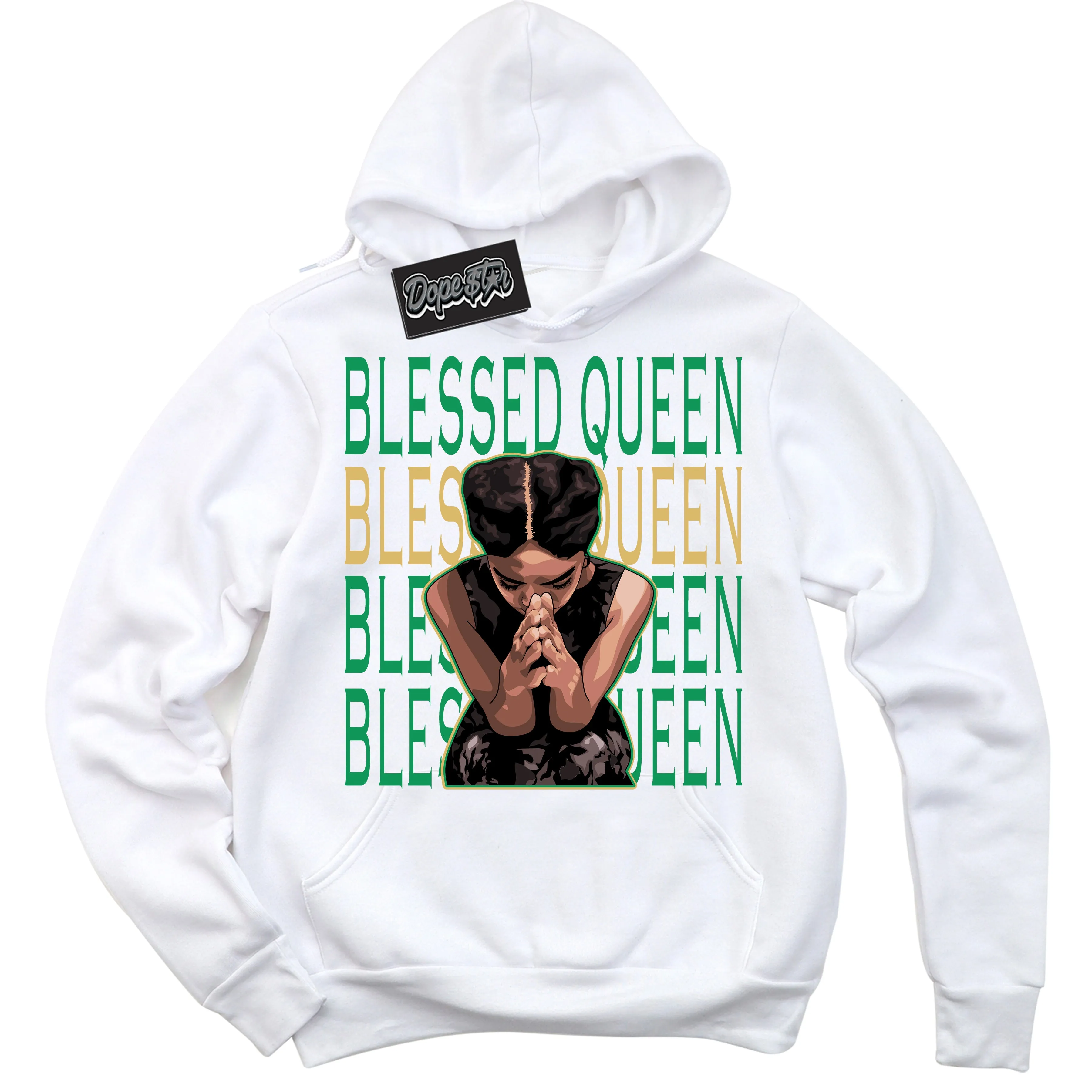 Method of Make Lucky Green 1s Sneaker Hoodie Blessed Queen Graphic