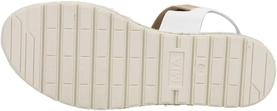 MIA Womens Kandice Espadrille Platform Casual Sandals Casual Low Heel 1-2" - White