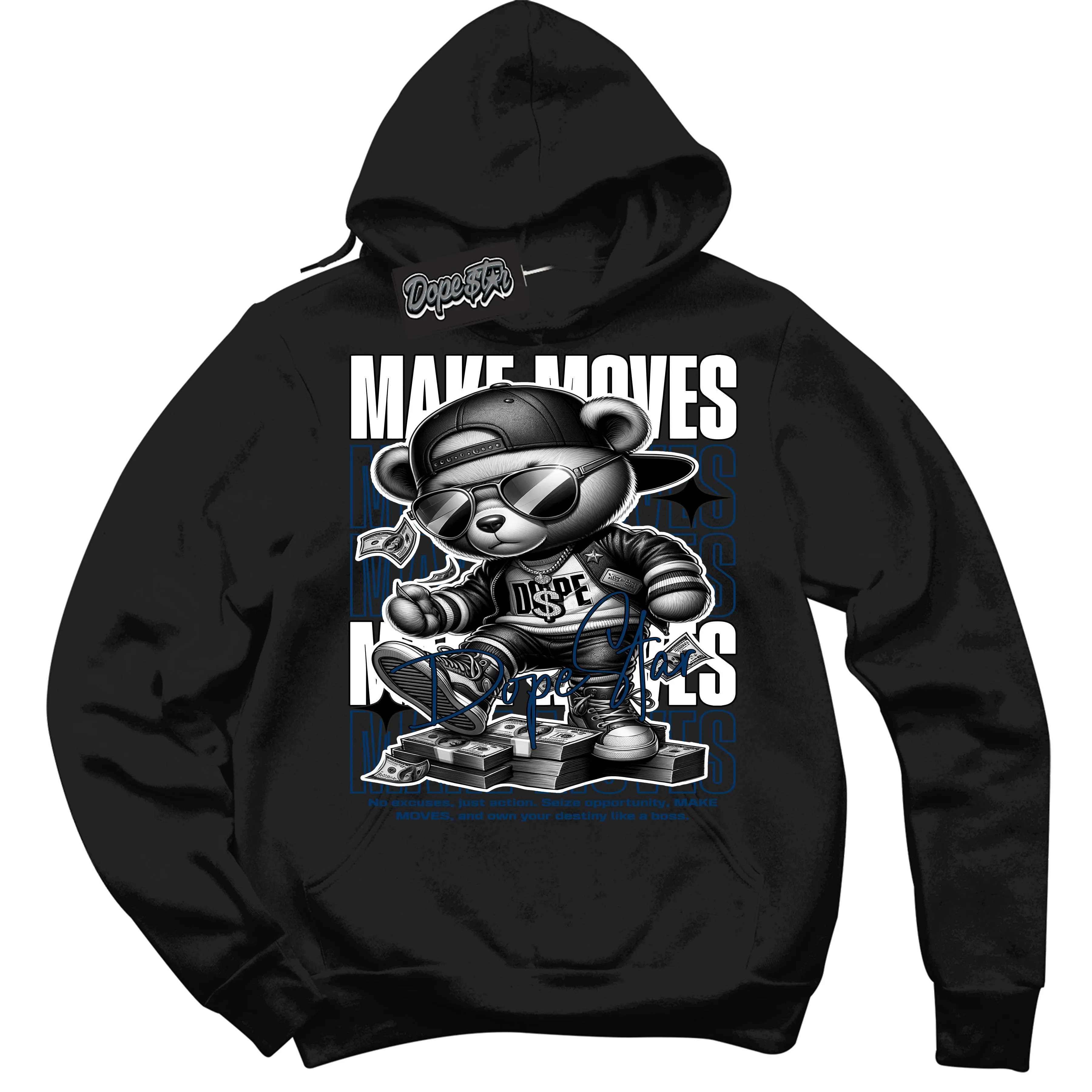 Midnight Navy 1s Sneaker Hoodie Make Moves Graphic