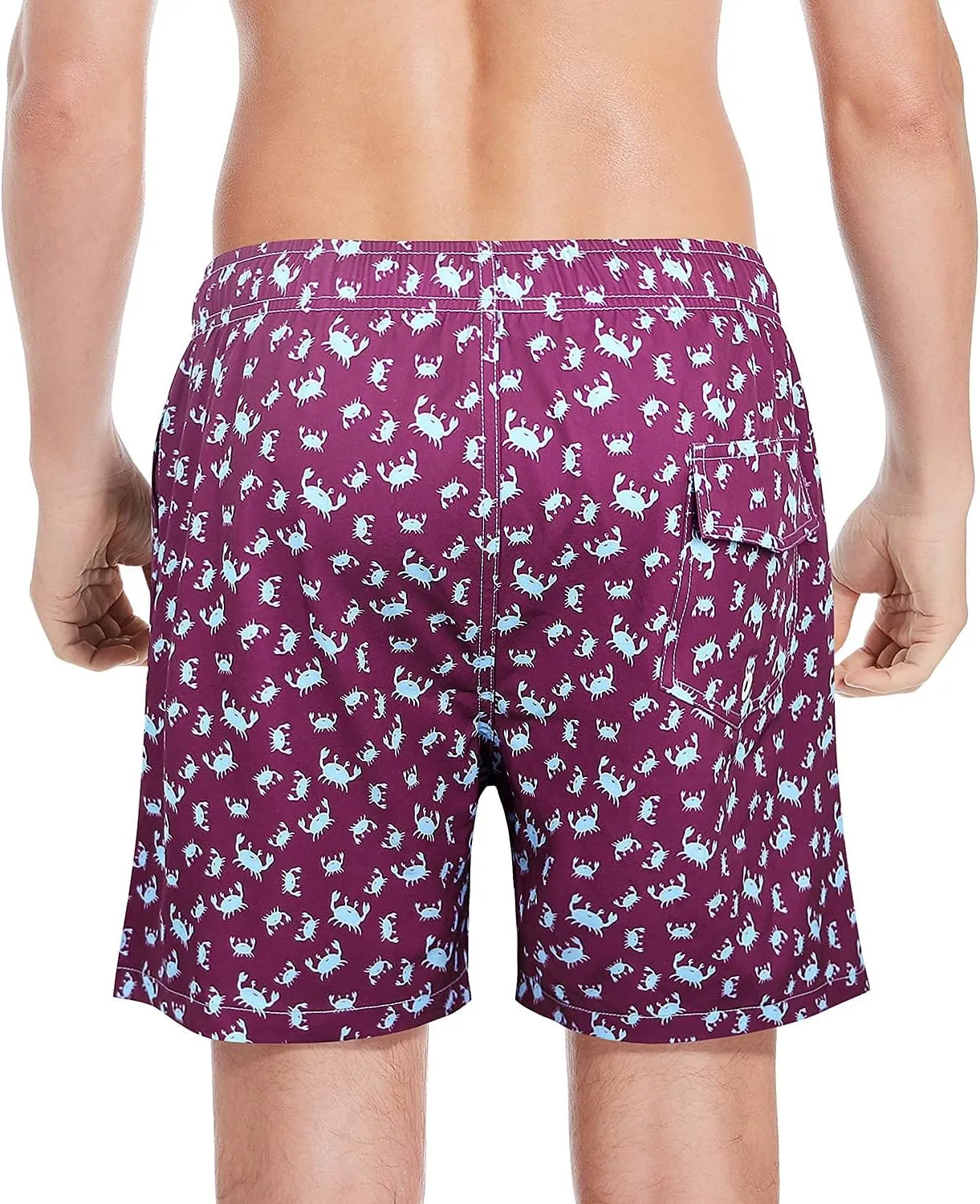 MILANKERR 5.5 inch Mens Swim Trunks with Compression Liner,Mens Bathing Suit Quick Dry Stretch Swimming Trunks