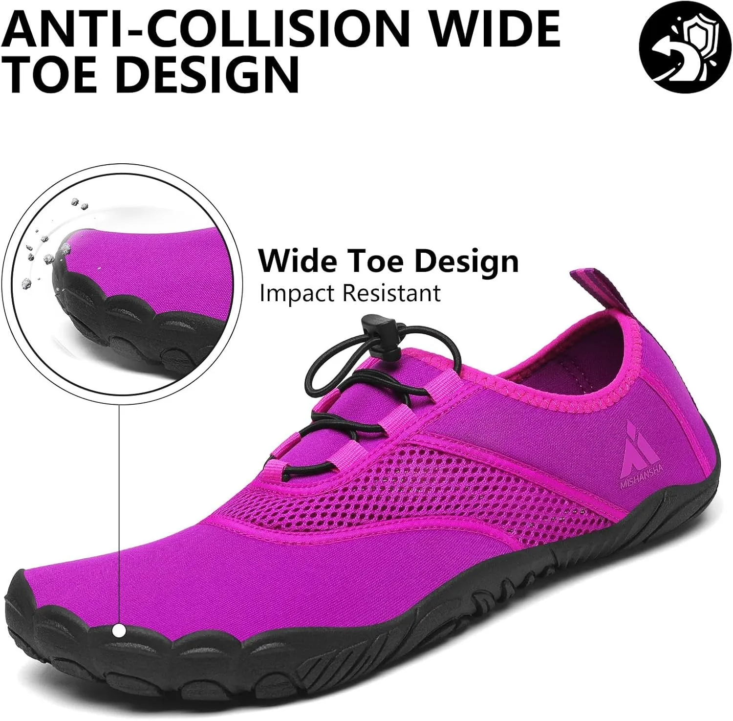 Mishansha Water Shoes for Women Barefoot Shoes Men Quick-Dry Swim Shoes