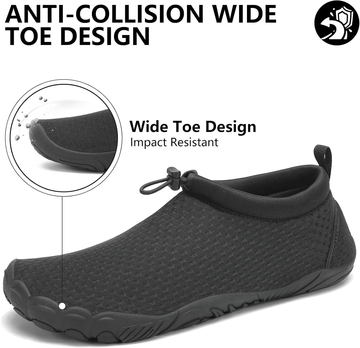 Mishansha Womens Barefoot Water Shoes Wide Toe Box Swim Shoes Quick Dry Non Slip
