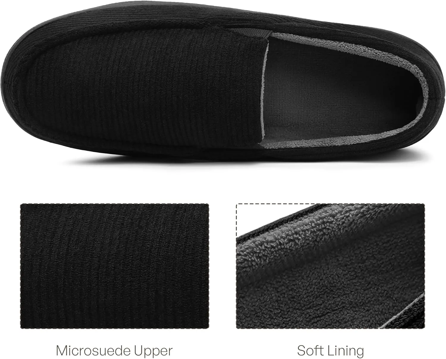MIXIN Mens Moccasin Slippers Memory Foam House Shoes, Indoor/Outdoor Warm Loafer Slippers Birthday Gifts for Men Dad Husband