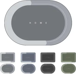 Modrindz Magic Bathroom Rug: Modern, Quick-Dry, Non-Skid, Waterproof, Comfort Standing Rug (Gray, 16 x 24 in)