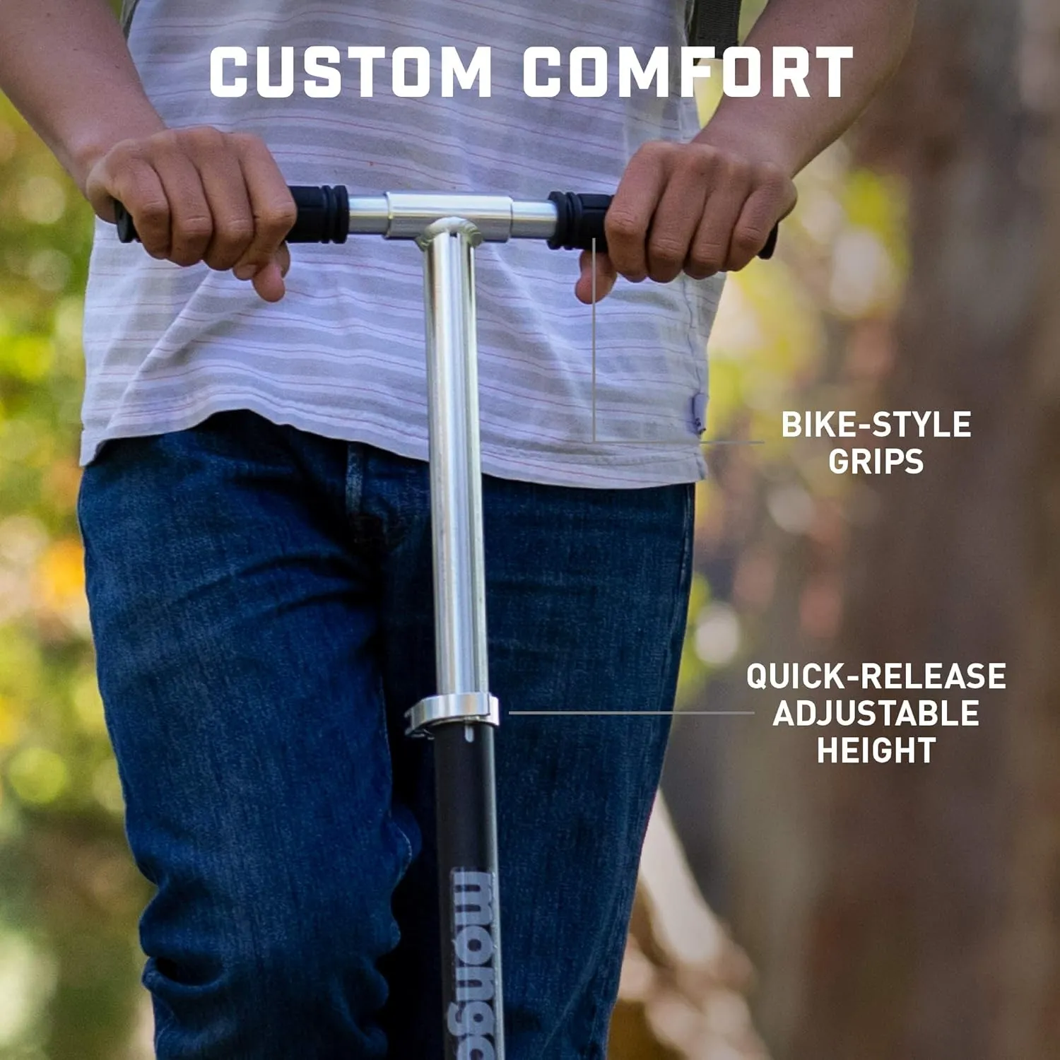 Mongoose Trace Kick Scooter for Youth Adult Boys and Girls, Quick-Release, Lightweight & Easy Folding Scooter, Bike Style Grips, Supports 176 lb Up to 220 lbs