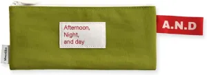 Monolike Afternoon Night and Day flat pen case, Green - Pencil Pouch, Portable Pencil Bag, Pencil Case, Office Pouch case