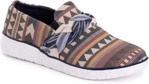 MUK LUKS Women's Boardwalk Stroll Sneaker-Beige Loafer
