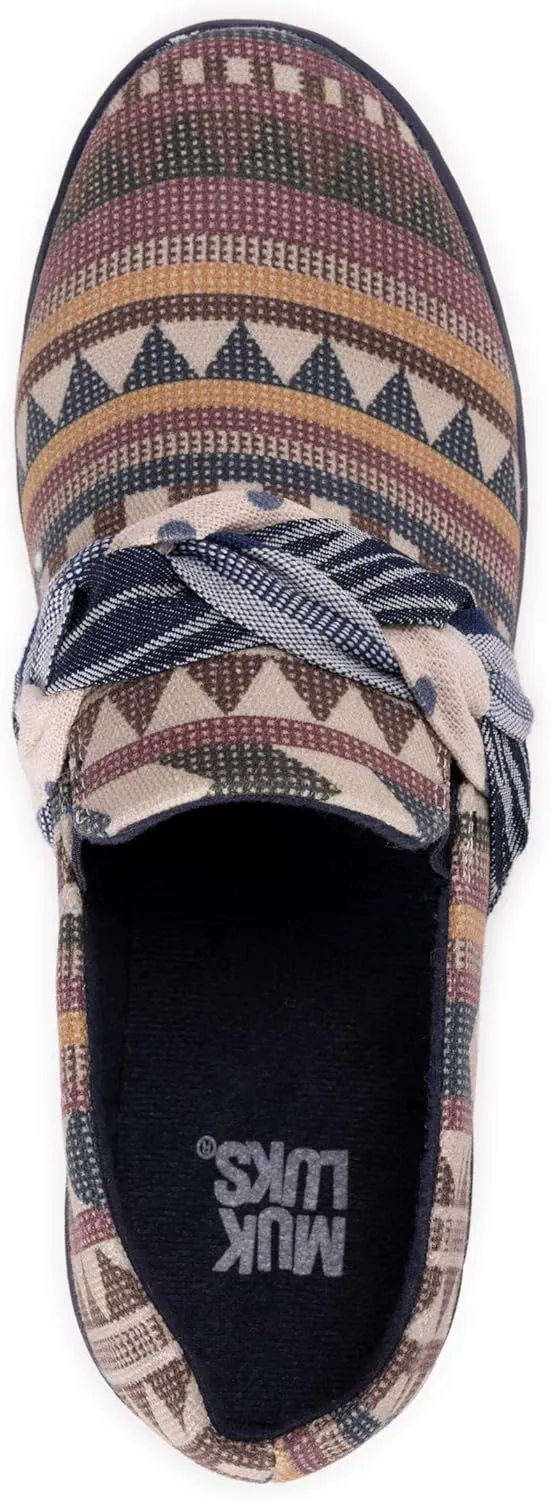 MUK LUKS Women's Boardwalk Stroll Sneaker-Beige Loafer