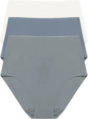 Natori Women's Bliss Bare Cotton High Waist Brief 3-Pack