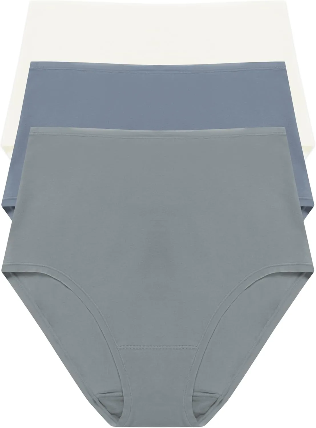 Natori Women's Bliss Bare Cotton High Waist Brief 3-Pack