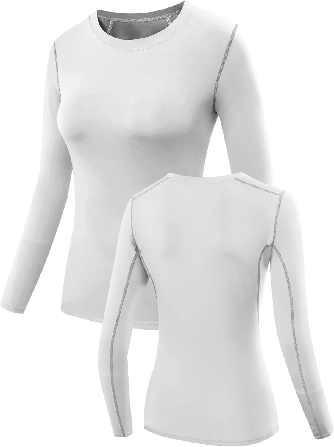 NELEUS Women's 3 Pack Athletic Compression Long Sleeve T Shirt Dry Fit