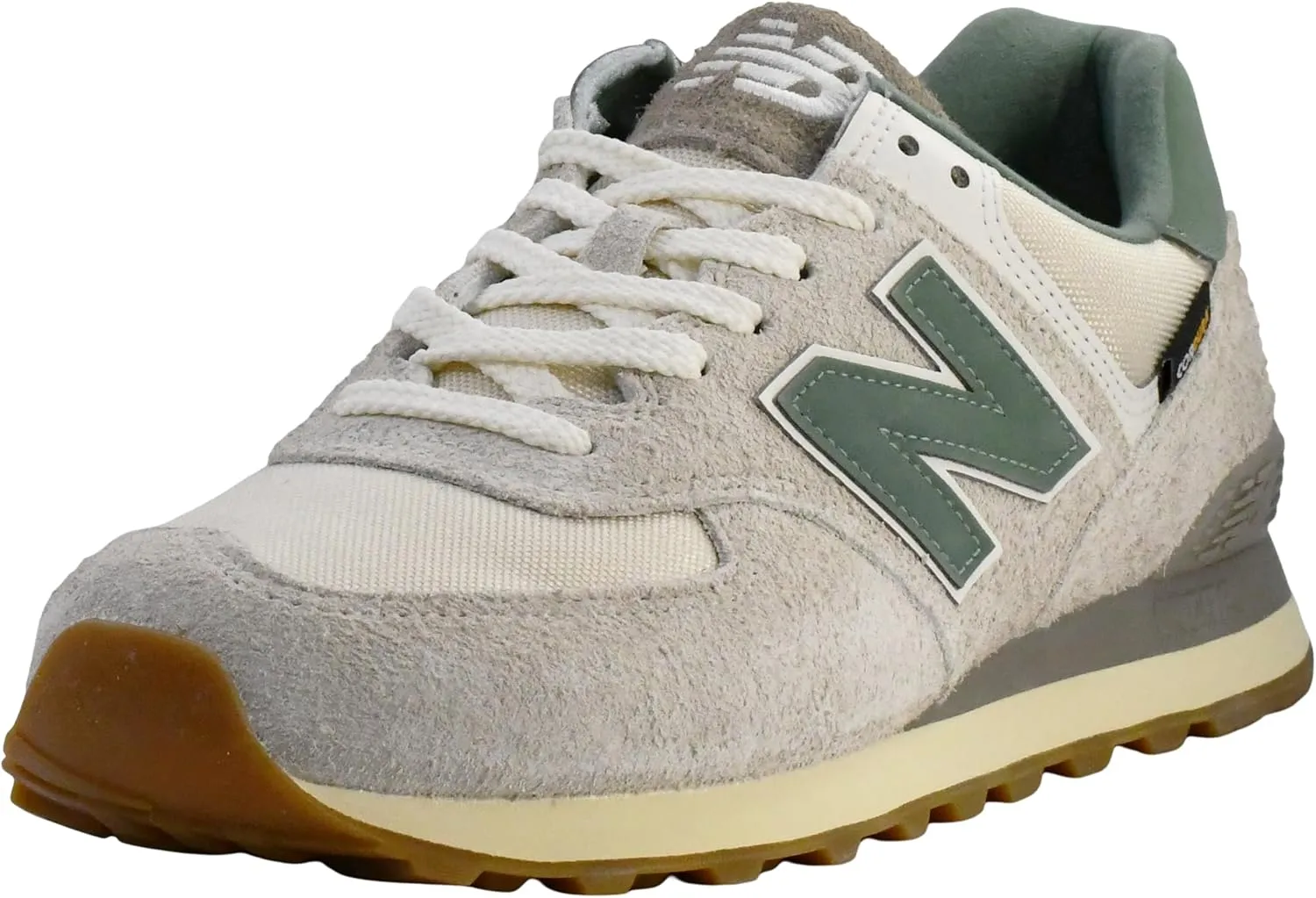 New Balance 574 V2 Unisex Sneaker, Calcium/New Spruce, 14 US Men