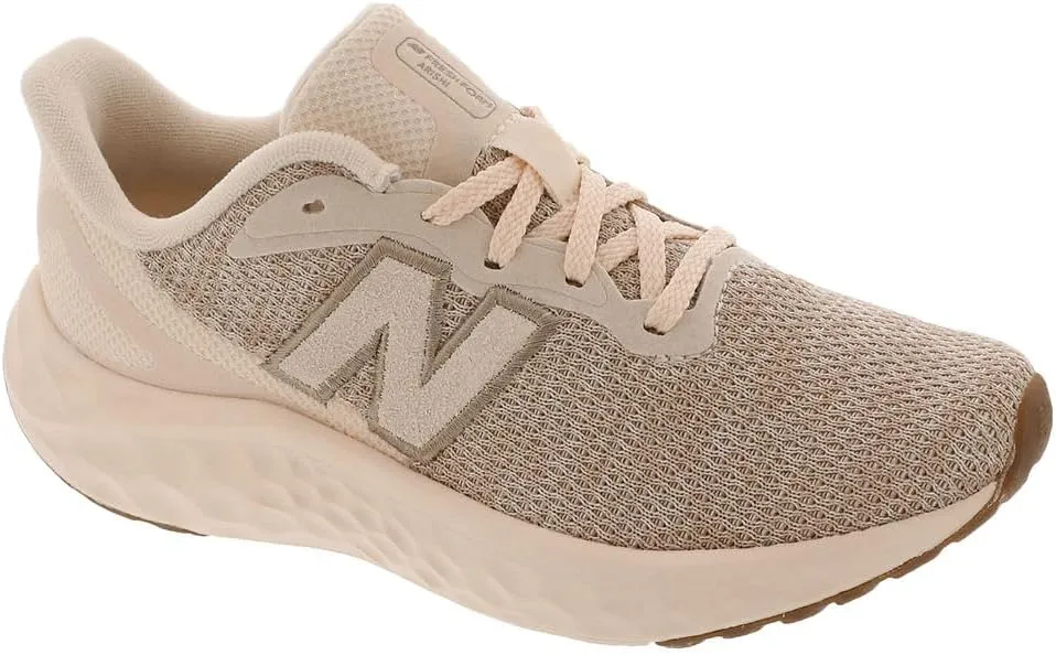 New Balance Women's Fresh Foam Arishi V4 Running Shoe, Vintage Rose/Flat Taupe, 7