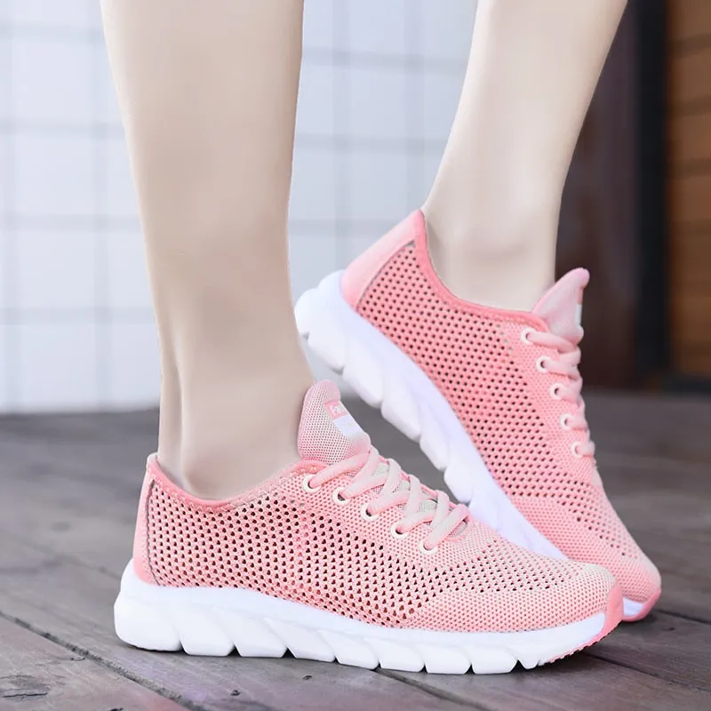 New Mesh Women Sneakers Breathable Flat Shoes