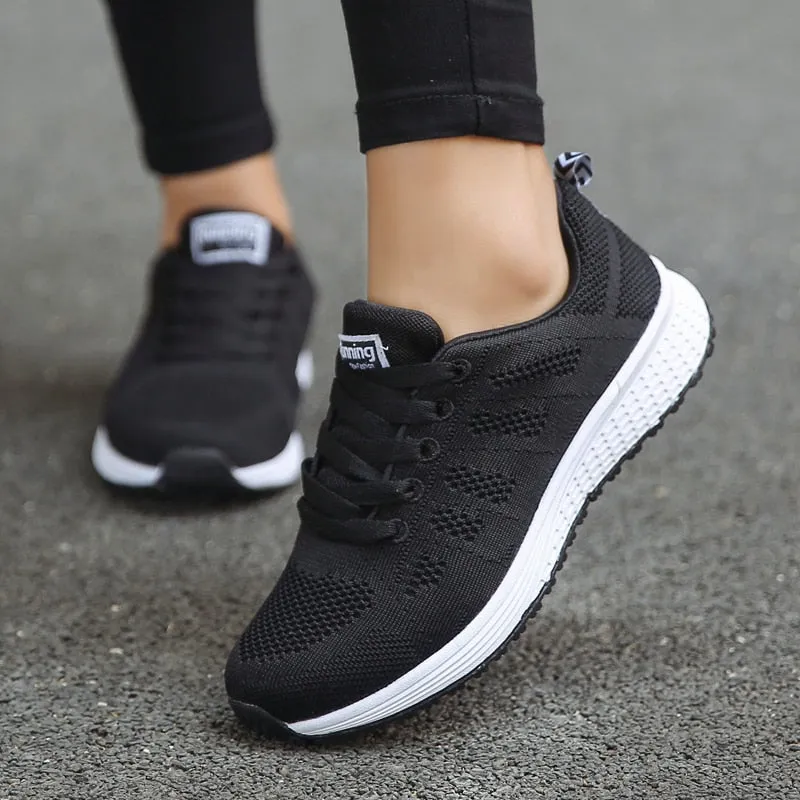 New Mesh Women Sneakers Breathable Flat Shoes