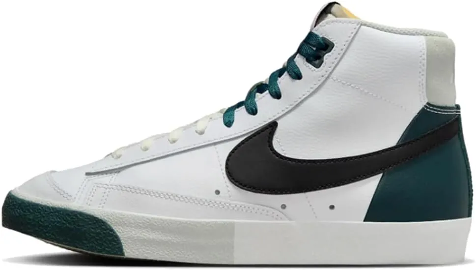 Nike Blazer Mid '77 Premium Men's Shoes (FB8889-100, White/DEEP Jungle/Light Silver/Black) Size 8