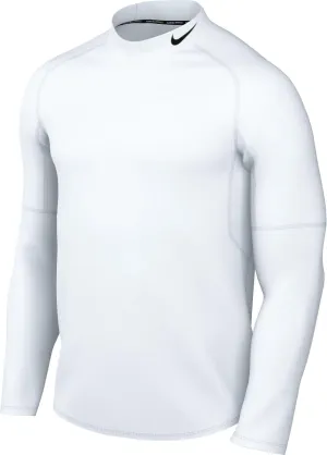 Nike Pro Men's Dri-FIT Fitness Mock-Neck Long-Sleeve Top (White/Black, FB7908-100) Size Small