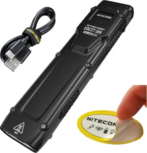 Nitecore EDC27 UHi Flat EDC Flashlight, 3100 Lumen, USB-C Rechargeable, High Lumen Slim with Digital Display Sticker
