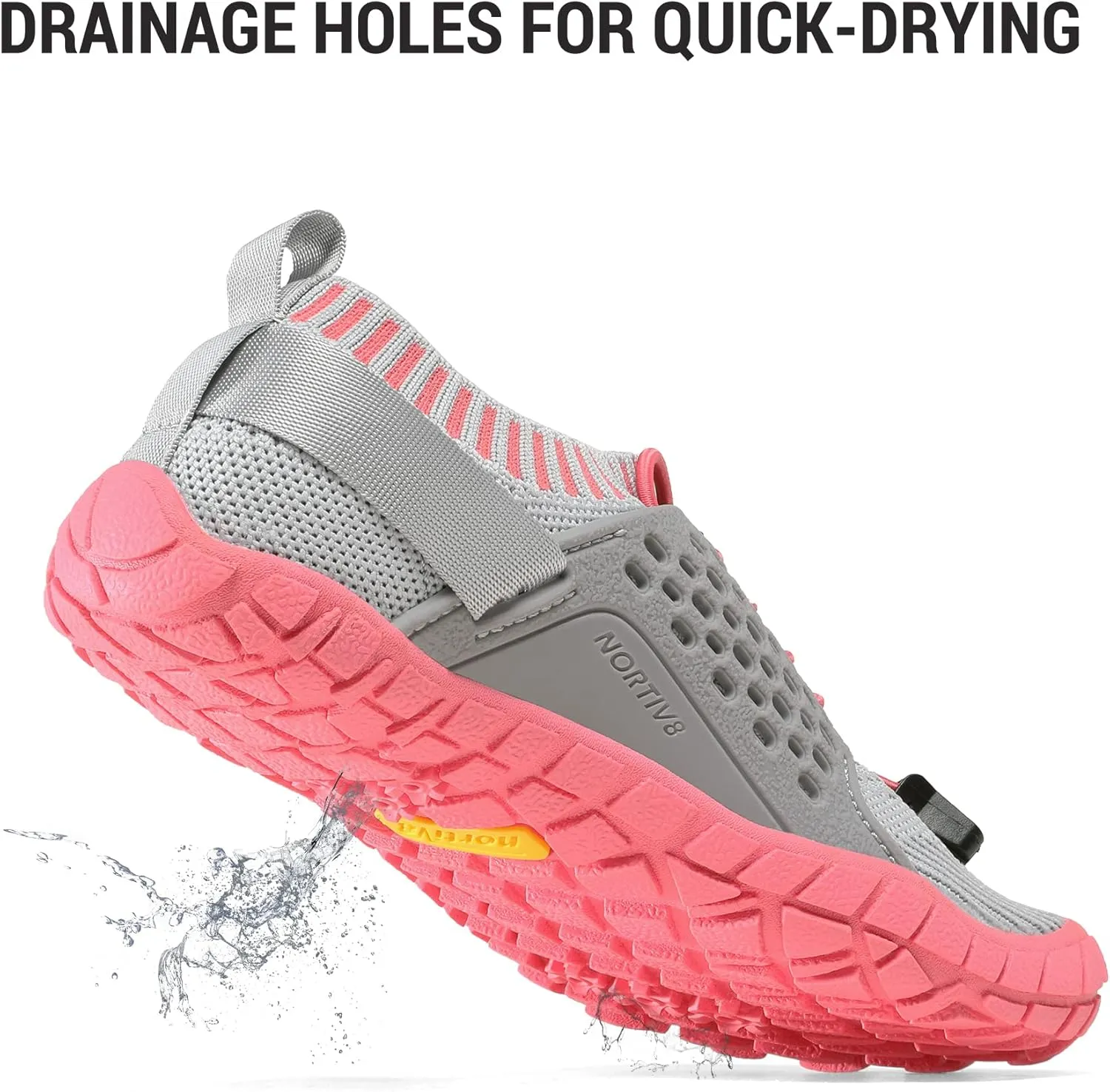 NORTIV 8 Kids Water Shoes, Lightweight Quick Dry Barefoot Athletic Aqua Sports Shoes for Boys & Girls, Outdoor, Summer