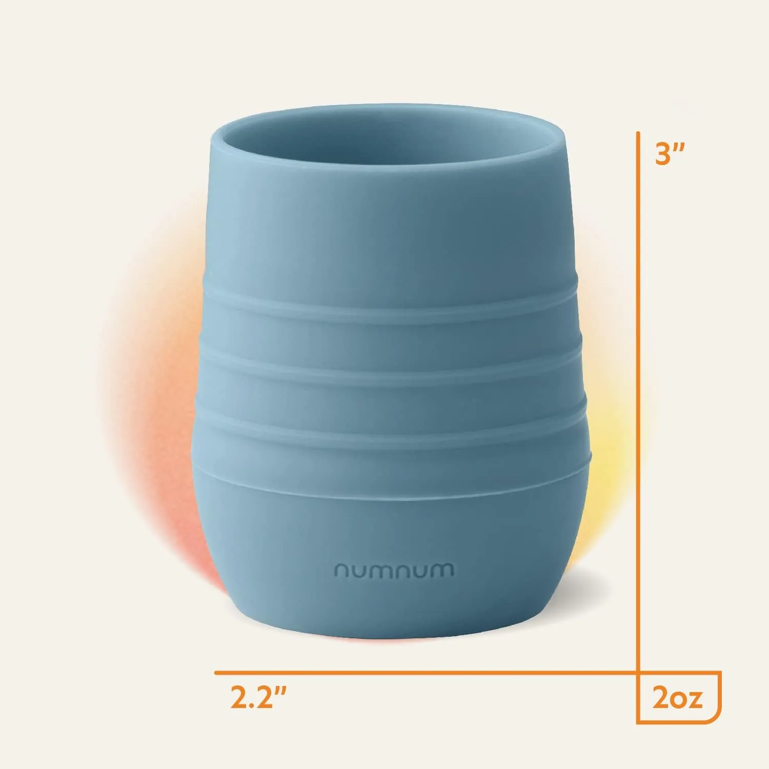 NumNum Cup for Ages 4  months - 2oz Non-Slip & Easy To Grip Training Cups, Perfect for Drinking & Self Feeding Skills, 2 Cups, Blue/Glacier Green