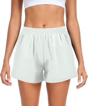 ODAWA Misty Rose Women's Basketball Shorts, Quick Dry Womens Swim Shorts Small