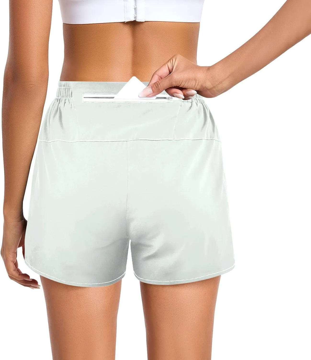 ODAWA Misty Rose Women's Basketball Shorts, Quick Dry Womens Swim Shorts Small