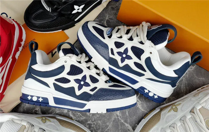 Offer-ending soon SKATE Reliable performance MARINE WHITE VUITTON SNEAKER LV LOUIS