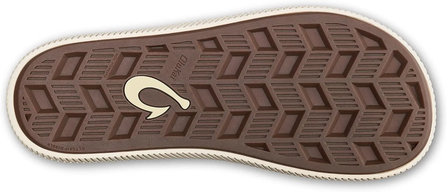 OLUKAI Ulele Men's Beach Sandals, Water Resistant Flip Flops, Arch Support & Comfort Fit, Lightweight & Durable, Enhanced Grip & Traction