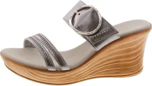 ONEX Women's Cynthia Wedge Sandal,Pewter,10