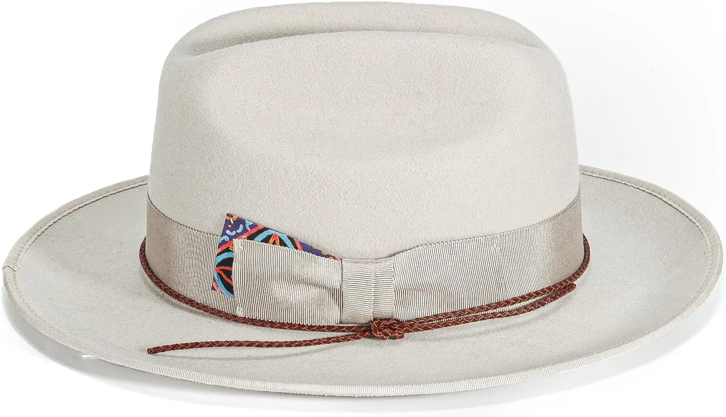 Open Road Hat Fedora Hat Pure Wool Felt Hat Vintage Rancher Hat Airway Vented Panama Hats for Men Women