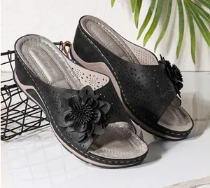 Orthopedic Soft Bottom Massage Orthopedic Wedge Slide Sandals