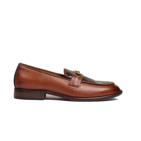 Penny Brown Leather Loafer for Men