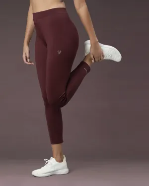 Performance Tights Mid Waist - Merlot