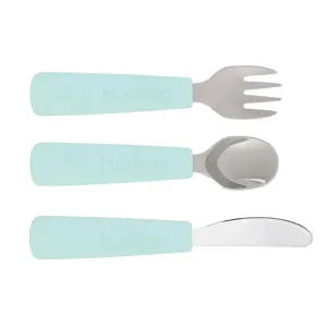 Personalised Toddler Cutlery Set - Mint