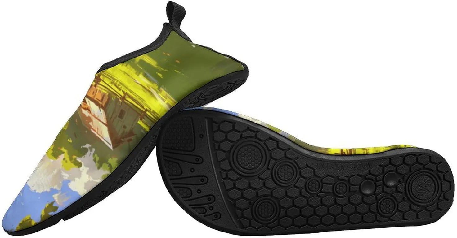 Personalized Custom Quick-Dry Aqua Socks Water Shoes for Women Men Barefoot Aqua Yoga Socks Non Slip Pool Swim Surf Shoes