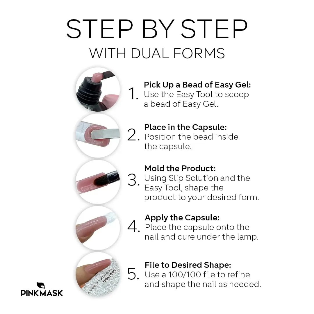 PINKMASK Easy Gel 2oz 60g-Neutral, Professional Builder Enhancement Gel-Quick Nail Extension for Beginner DIY, Nail Strengthener-Long Lasting-Salon Quality-Thickening Solution