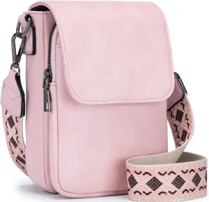 POIUGOYA Small Crossbody Bags for Women Trendy,Leather Triple Compartment Cell Phone Crossbody Wallet Purses with Card Slots