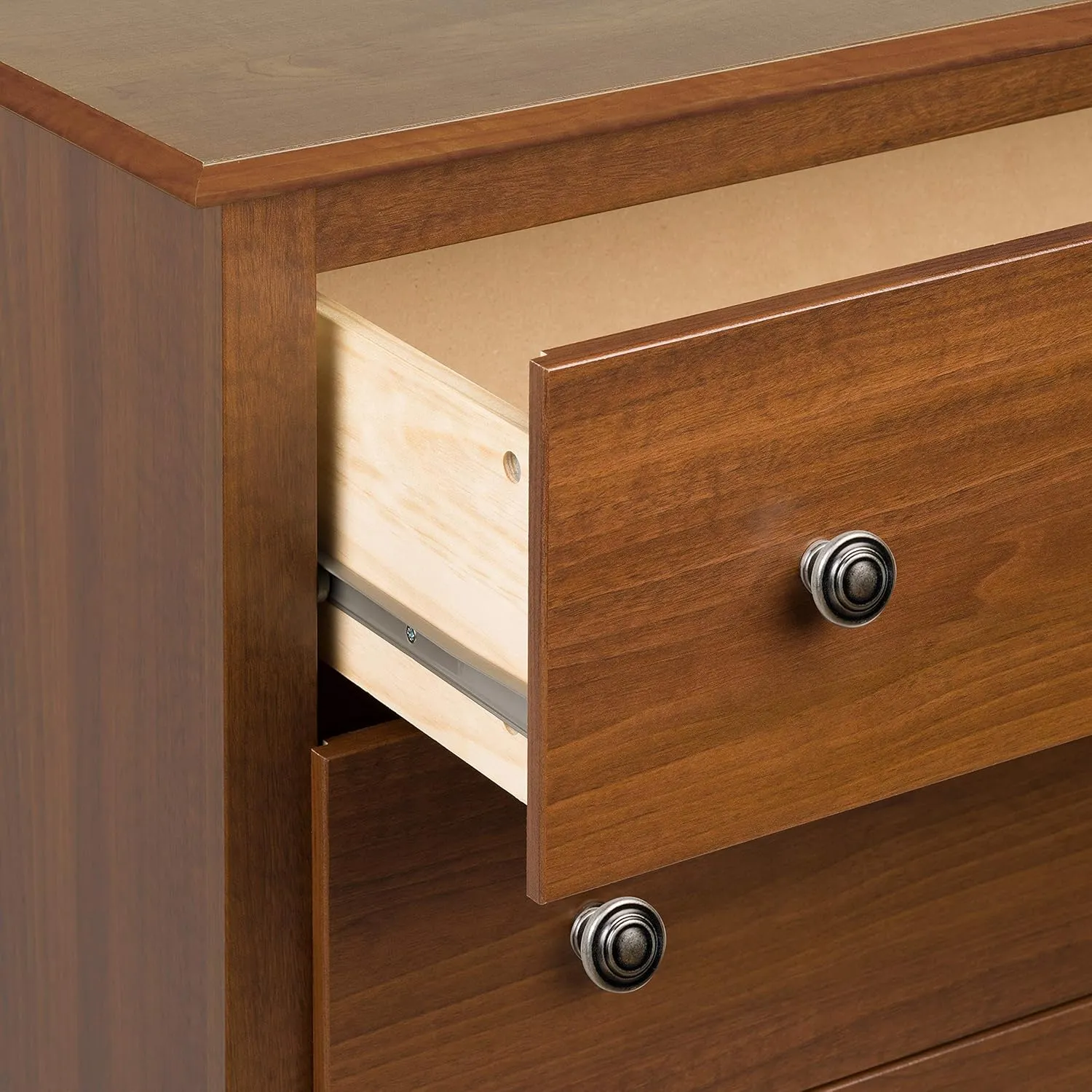 Prepac 8-Drawer Double Dresser and 5-Drawer Tall Dresser Bundle, 59" W x 36.25" H and 31.5" W x 45.12" H, Cherry
