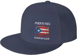 Puerto Rico is Not A Floating Island of Garbage Fashion Flat Cap Adujstable Men Women Baseball Caps Outdoor Navy Blue