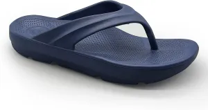 Pure Stride Therapeutic Flip Flops, Orthotic Thong Sandals for Plantar Fasciitis, Metatarsal and Heel Spurs, Feet Pain Relief and Arch Support - Navy, Men’s Size 9/Women’s Size 10