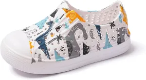 QLZ Toddler Kids Water Shoes for Boys Girls Garden Sandals Rubber Shoes Beach Sneakers, Slip-on Anti-Slip Lightweight Breathable Quick Dry Soft Flexible（Toddler/Little Kid/Big Kid）