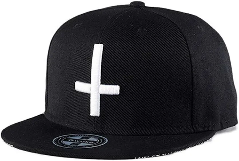 Quanhaigou Unisex Snapback Hats, Adjustable Embroidered Dad Hat Flat Bill Baseball Cap for Men Women